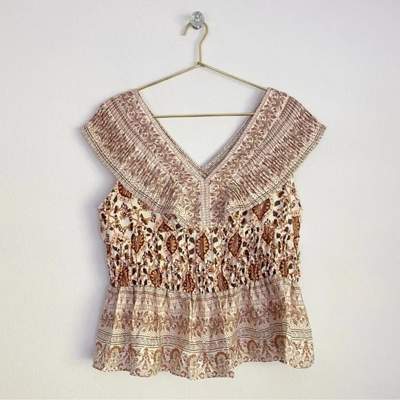 Rachel Zoe Floral Smocked Peplum Top - Picture 15 of 15